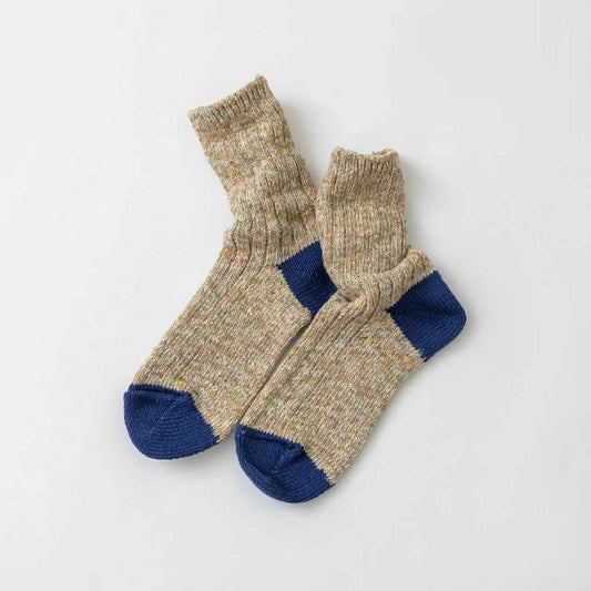 Cotton crew socks beige