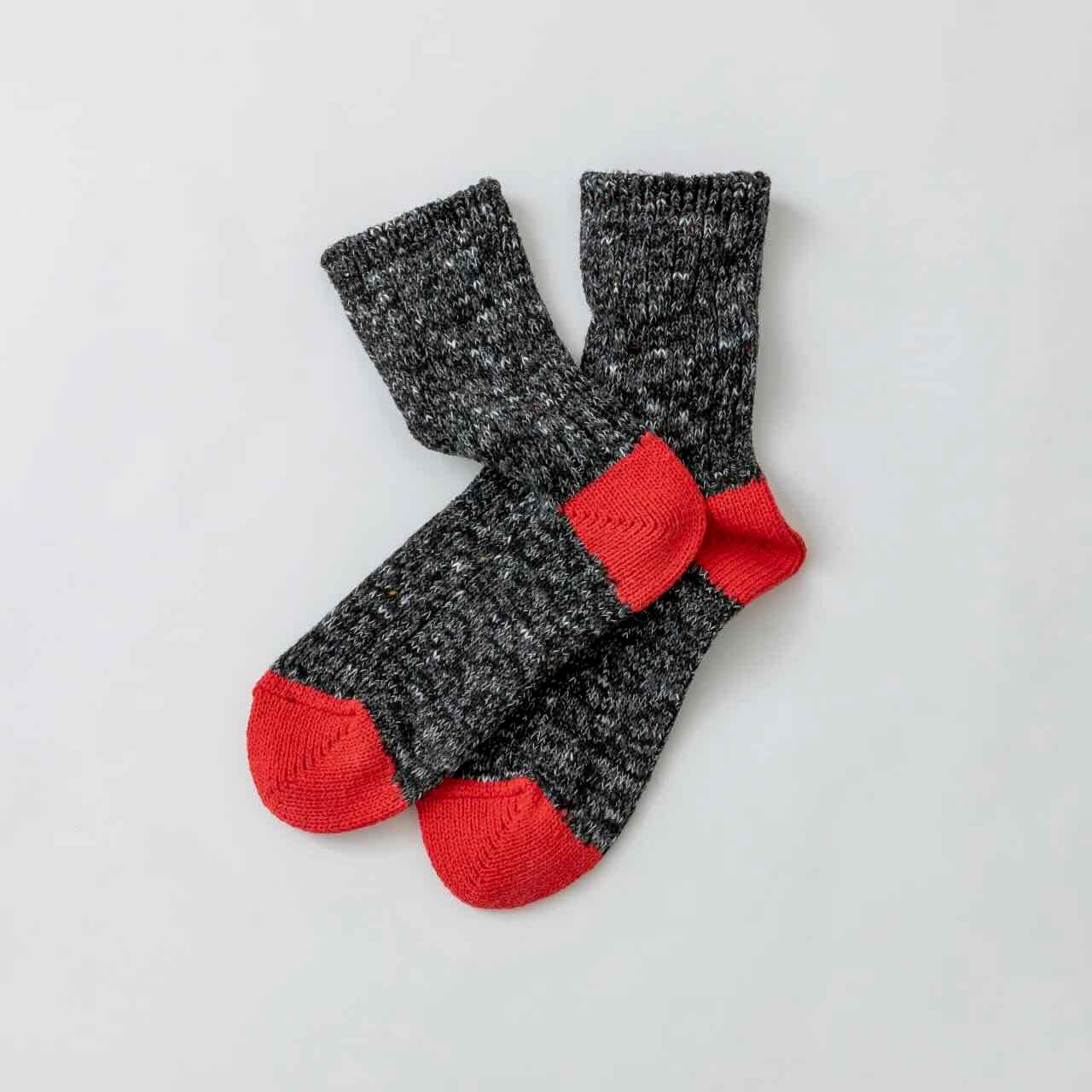 Black cotton crew socks