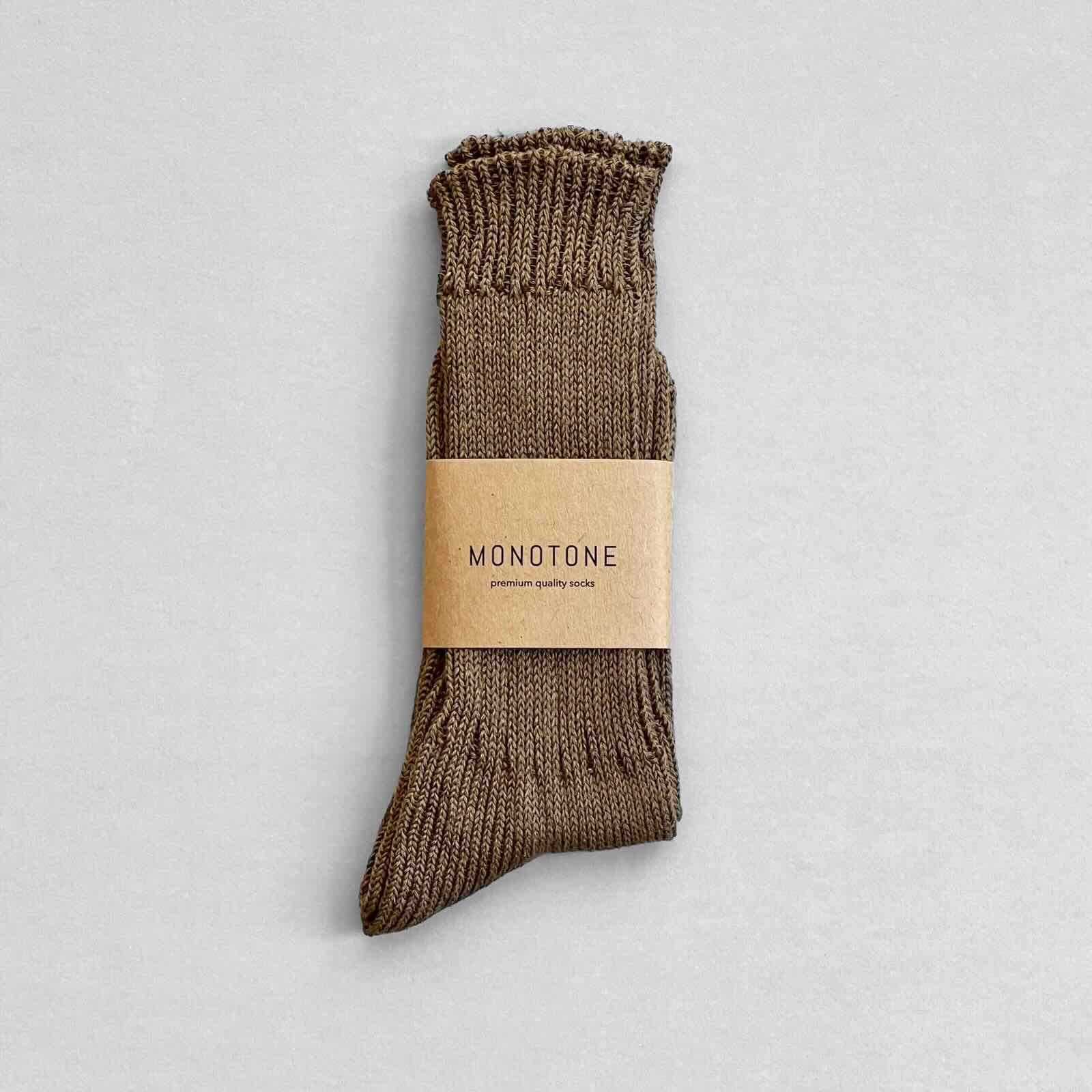 Hemp crew sock khaki