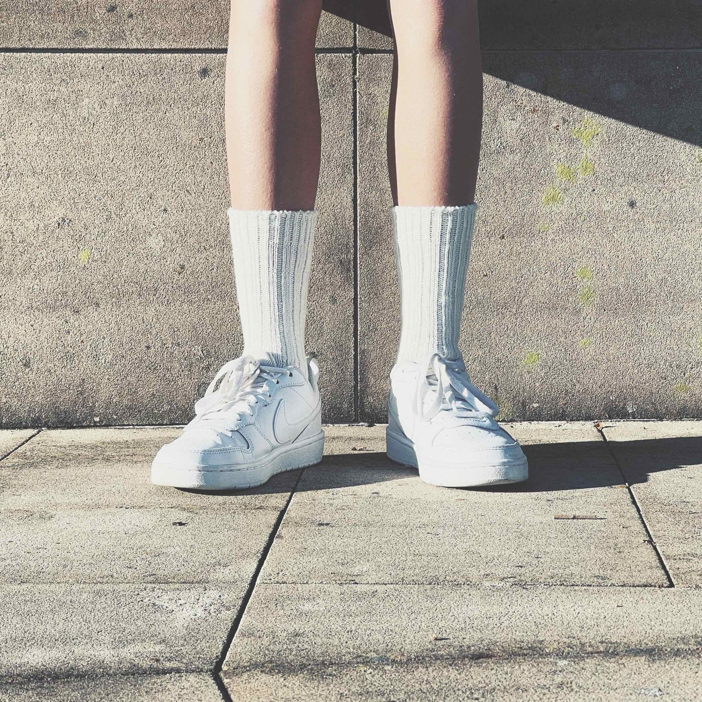 White crew socks