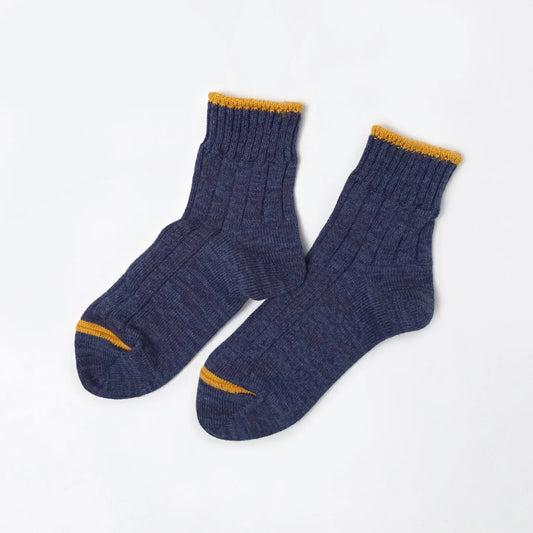 Hemp quarter socks denim