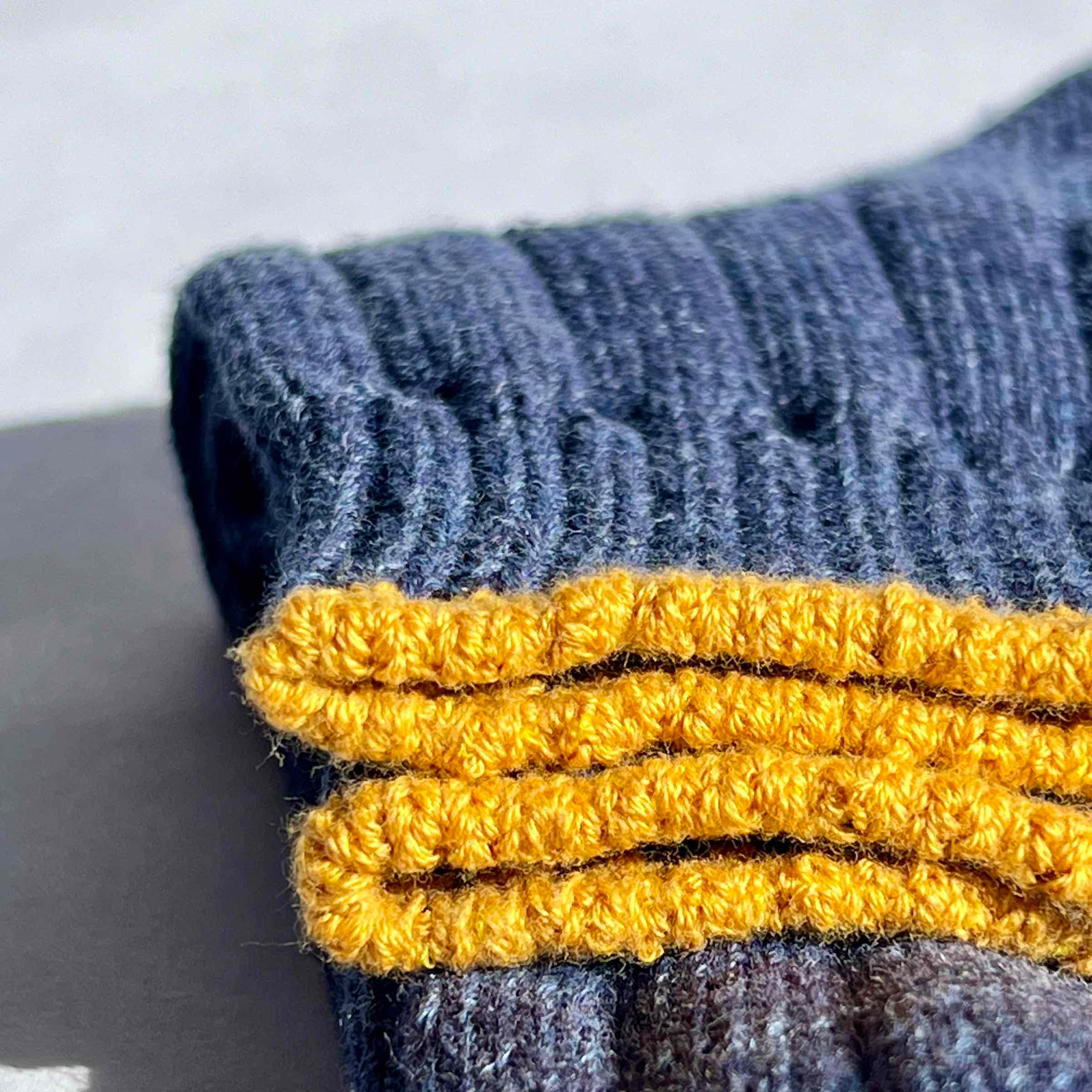 Hemp quarter socks blue