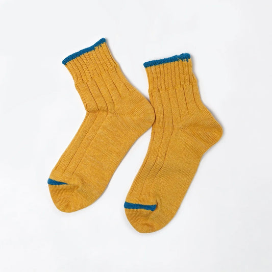 Hemp quarter socks mustard