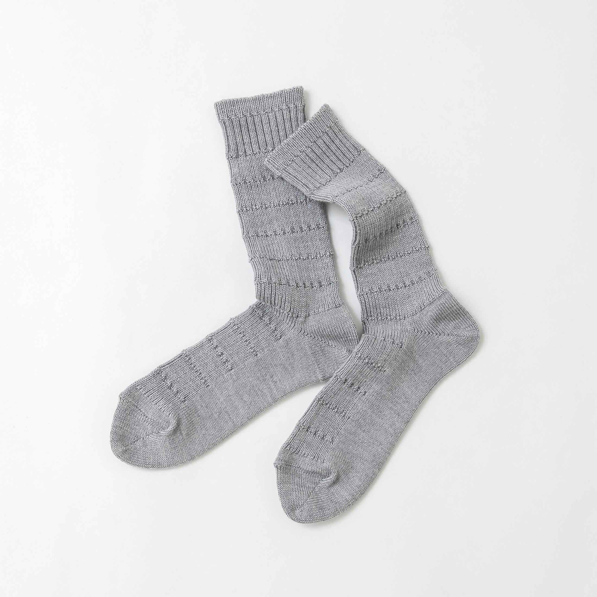 Grey wool crew socks